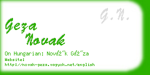 geza novak business card